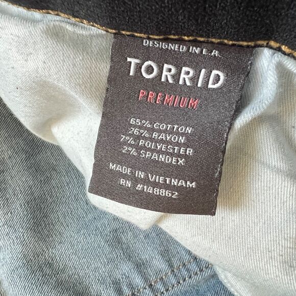 Torrid Premium Jeans Women's Size 20R Sky High Skinny Dark Wash - Picture 5 of 9